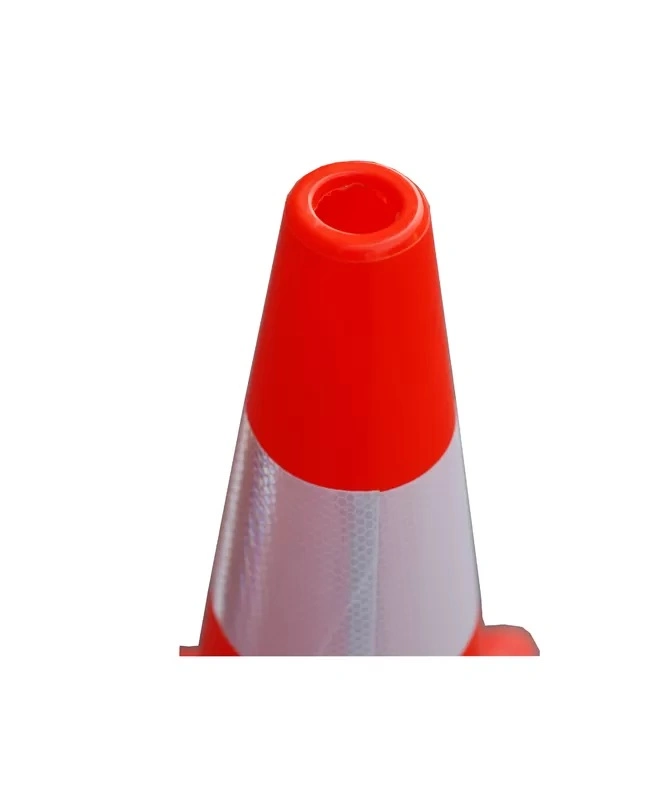 18" Highway Safety PVC Road Barrier Cone with Black Base