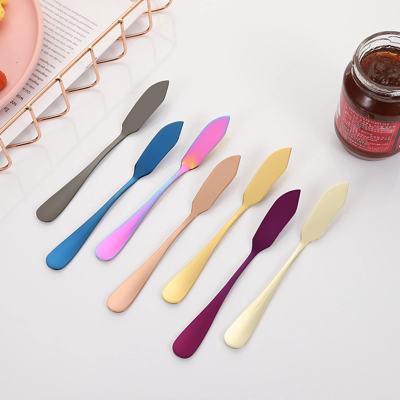 Neu Ankunft Bunte Food Grade Küche Besteck Frühstück Dessert Spreader Käsemesser-Set