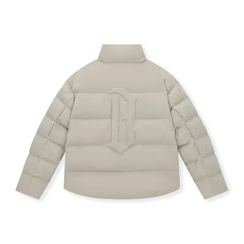 Cremallera en blanco OEM Collar de Soporte de logotipo personalizado chaqueta acolchada de algodón de los hombres abrigos abajo Mens abajo Abrigo