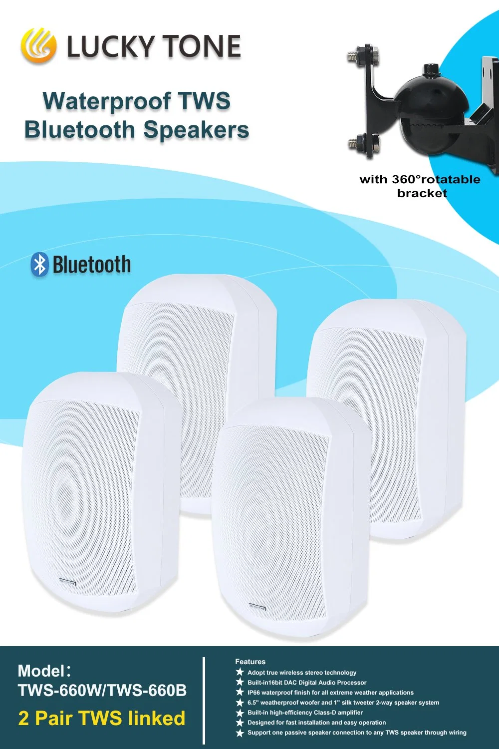 Wholesale/Supplier Waterproof 60W 6 Inch Treble Wireless Speaker Indoor Outdoor Mounted in Wall Speakers Cabinets