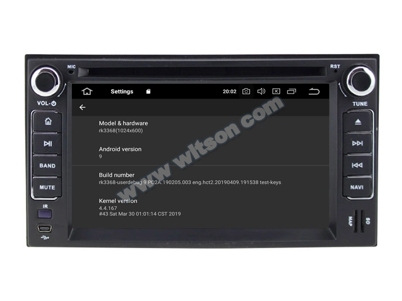 Radio de voiture Android 10 de Witson lecteur Bluetooth pour KIA Cerato Sportage Sorento Spectra Audio véhicule GPS Multimédia