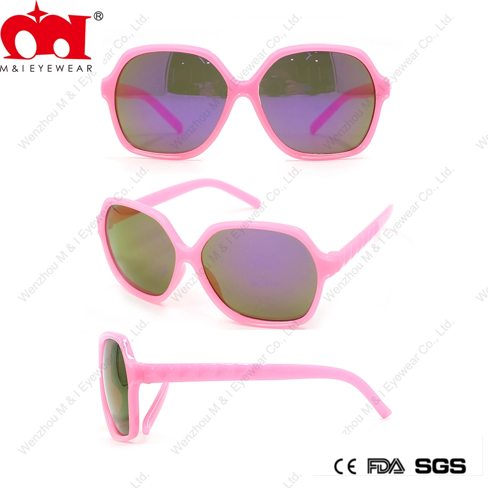 Butterfly Big Frame Coating Lens Thin Temple Kids Fashion Sunglasses (LT905065)