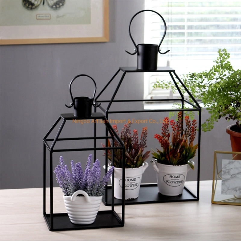 Manufacturer Garden Powder-Coated Iron Hanging Candle Light Pot Holder