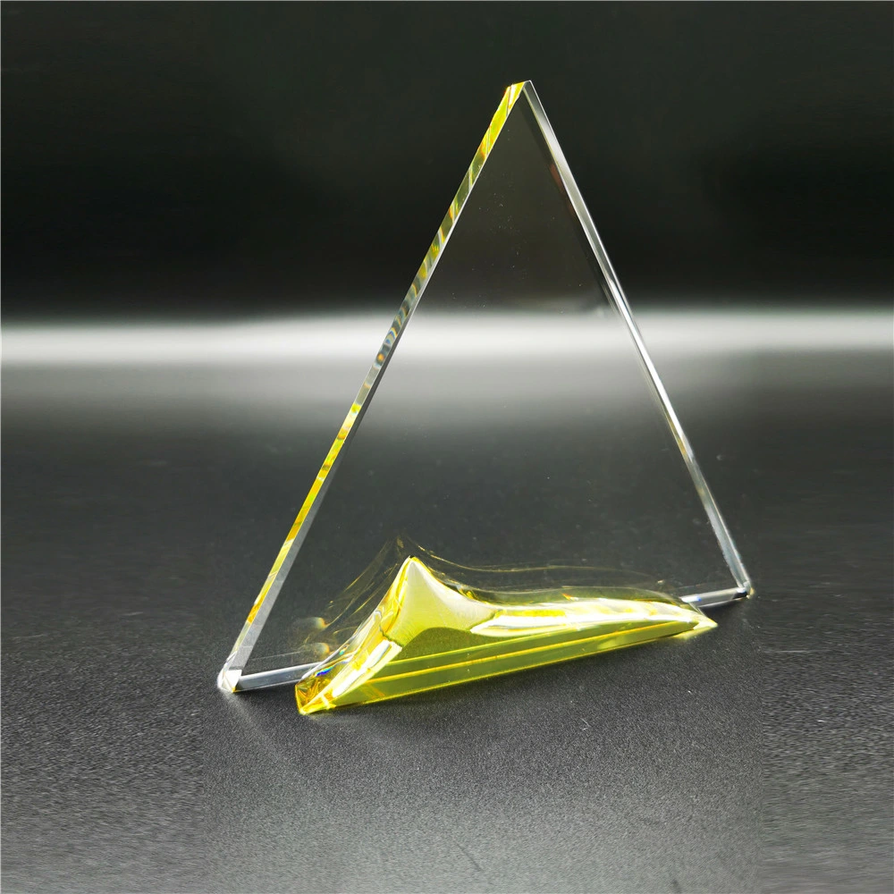 2020 New Triangle Crystal Trophy Awards with Blue Base