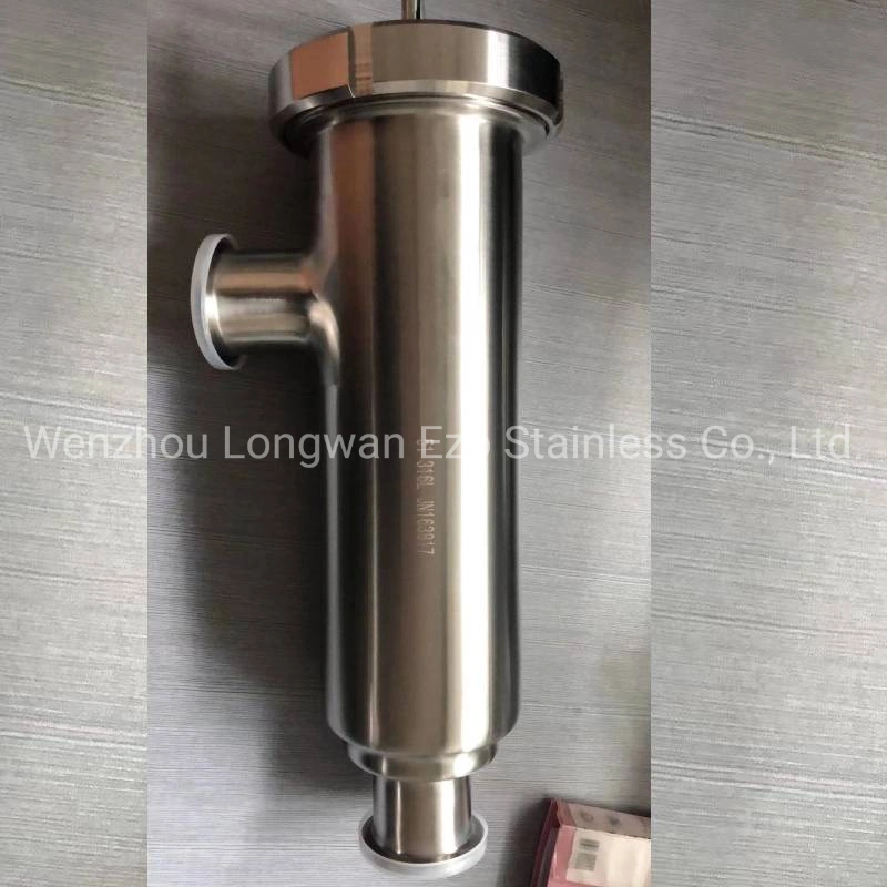 Sanitary Stainless Steel Hygienic Well Screen Angle Type Liquid Pipe Filter Strainer for Beverage