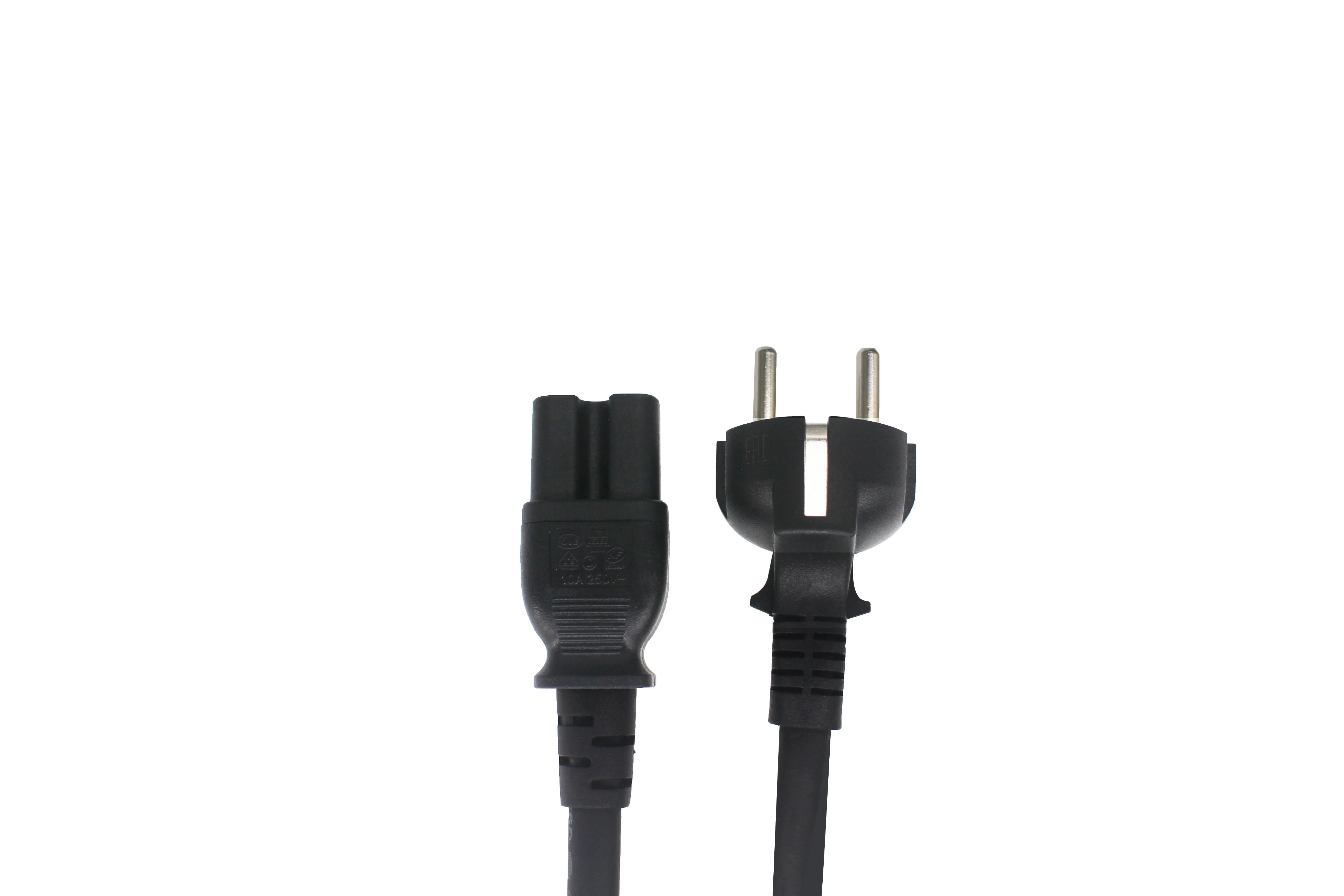 EU 2pin E Male to IEC 320 C15 Male Power Supply Power Extension Cable