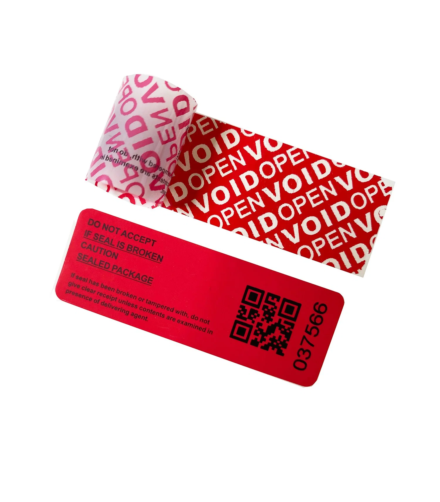 High Residual Transfer Tamper Evident Security Void Label with Customized Logo