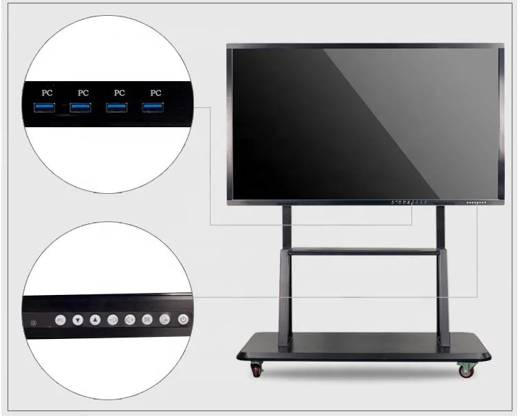 32"-75" de los dedos IR electrónica inteligente La pantalla táctil interactiva SMART Board