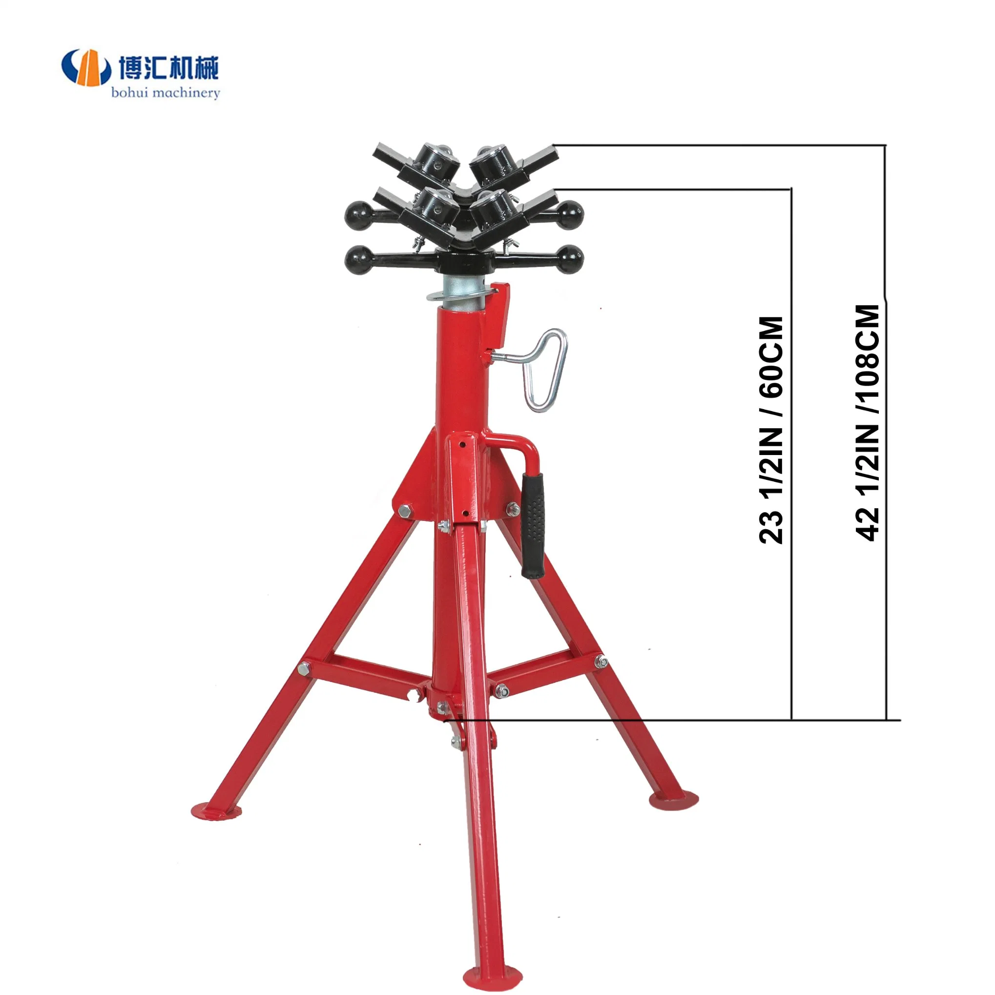 Pipe Installation Products Single Tranfer Roller Head Tripod Folding Stands