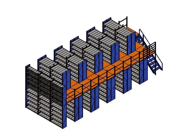 New Industrial Storage Rack System Metal Deck Floor Warehouse Mezzanine