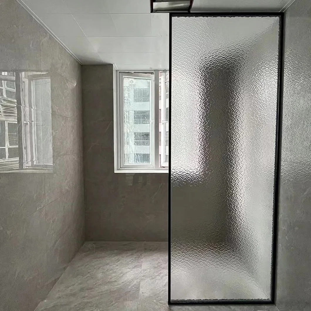 Qian Yan Shower Room Glass Door Single Hole Small Handle China Tempered Glass Shower Door Frame Wholesale/Supplierr ODM Custom Anti-Corrosion Glass Garage Door Frame