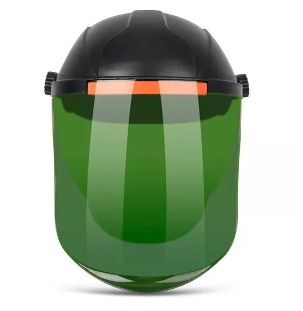 Commerce de gros PC vert Visière de protection casque de sécurité