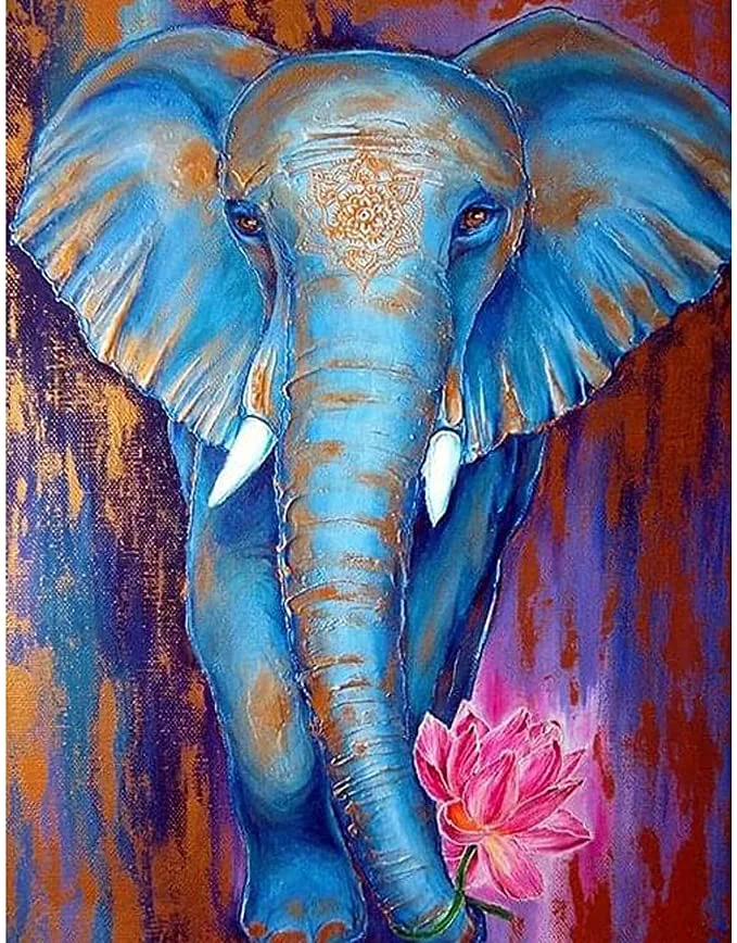 Vancy Arts Elephant Diamond Painting Full of Resin Drill Art Pictures of Rhinestones for Adult and Children