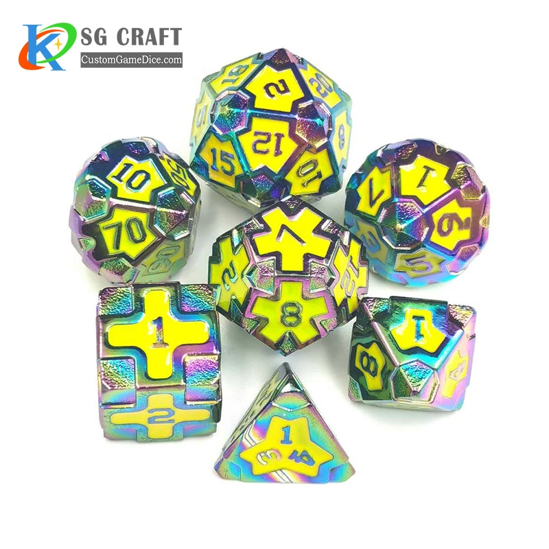 New Metal Dice Set Iron Man Dice Collectible Souvenir Gift Dice Set Game Dice Creative Custom Dice Sets