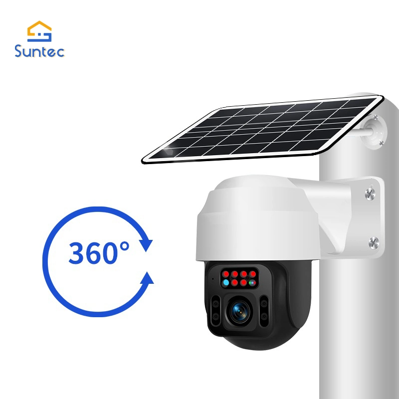 Dome 1080P Solar Outdoor CCTV Camera WiFi/4G PTZ Video Camera Security Solar Battery Powered