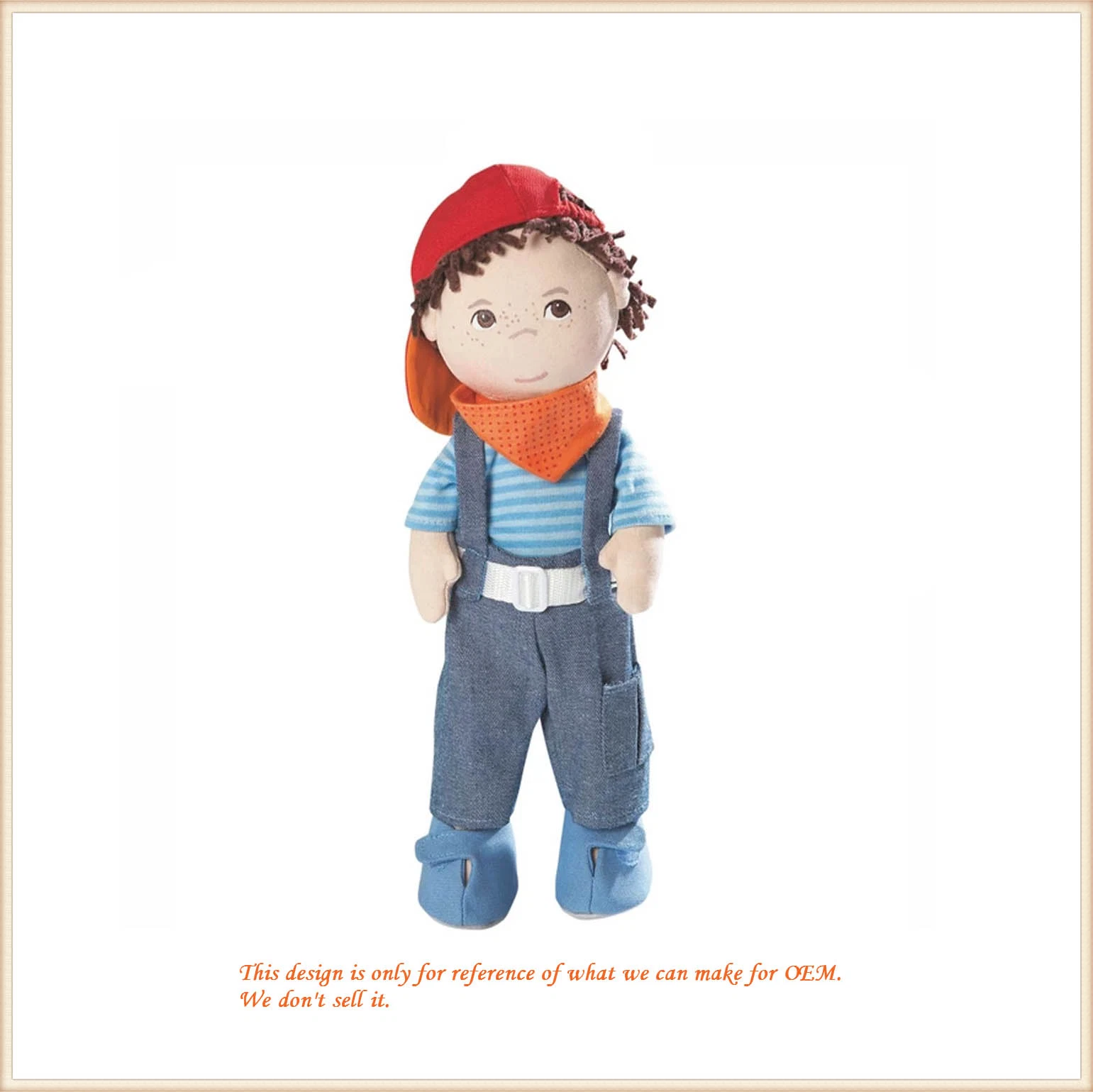 Travailleur de la construction jouet en peluche/ charmant personnage de bande dessinée Doll des jouets en peluche