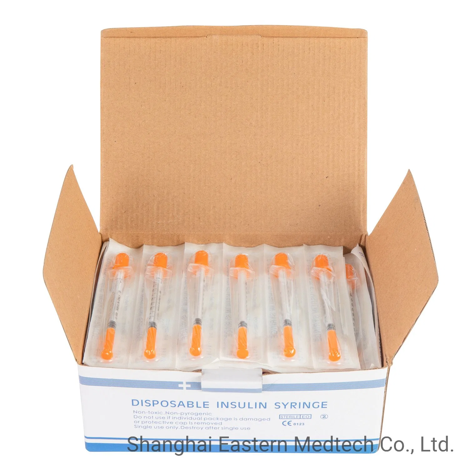 Medical Supply Disposable Insulin Injection Use CE and ISO Certificated Eto Sterilized U-100/U-40 0.3ml Fixed Needle 29g 30g 31g Insulin Syringe