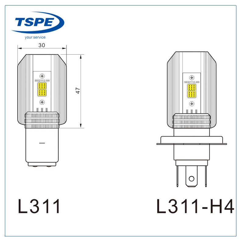 Electric Motorcycle Parts H4 H6 LED Headlight Bulb H4 H6