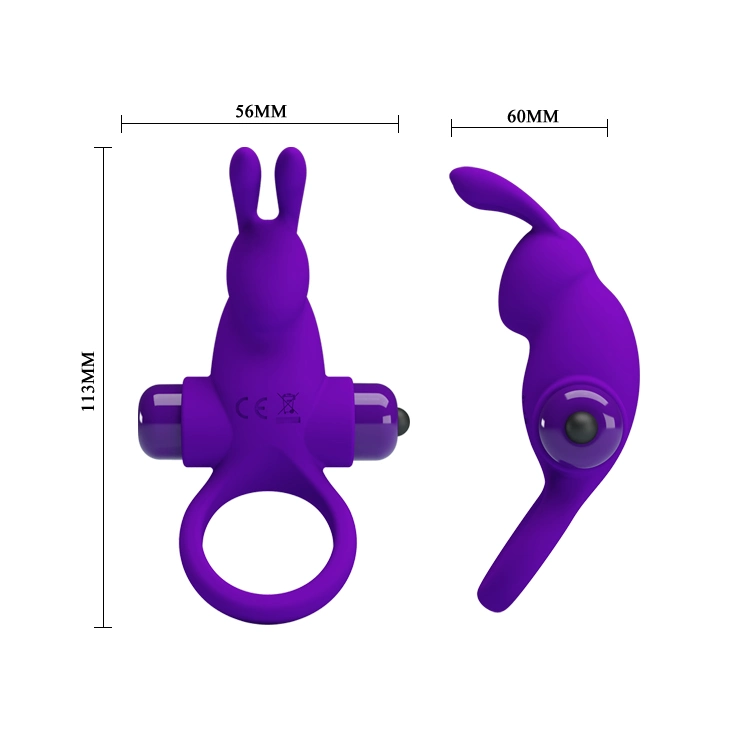 Soft Silicone Rabbit Delay Penis Ring 10 Frequencies Modes Testicle Clitoris Cock Rings Vibrator