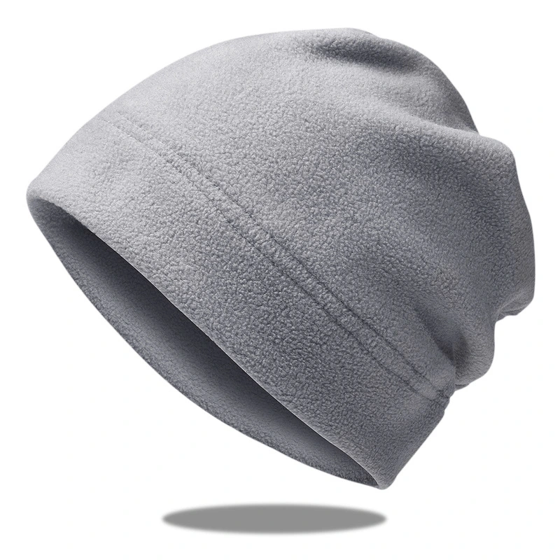 Polar Fleece Custom Logo Label Slouchy Beanie Winter Hats