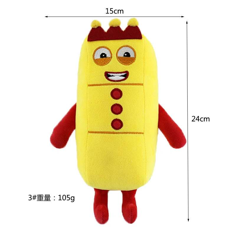 Conjunto de 10PCS Números de Peluche de Numberblocks, Muñecos de Peluche de Dibujos Animados, Bloques de Enseñanza de Matemáticas, Figuras Educativas de Regalo para Niños