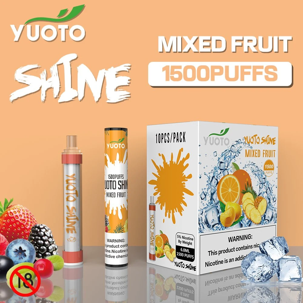 2021 Best Quality Most Popular Yuoto Shine 1500puffs Puff The Electronic Cigarettes