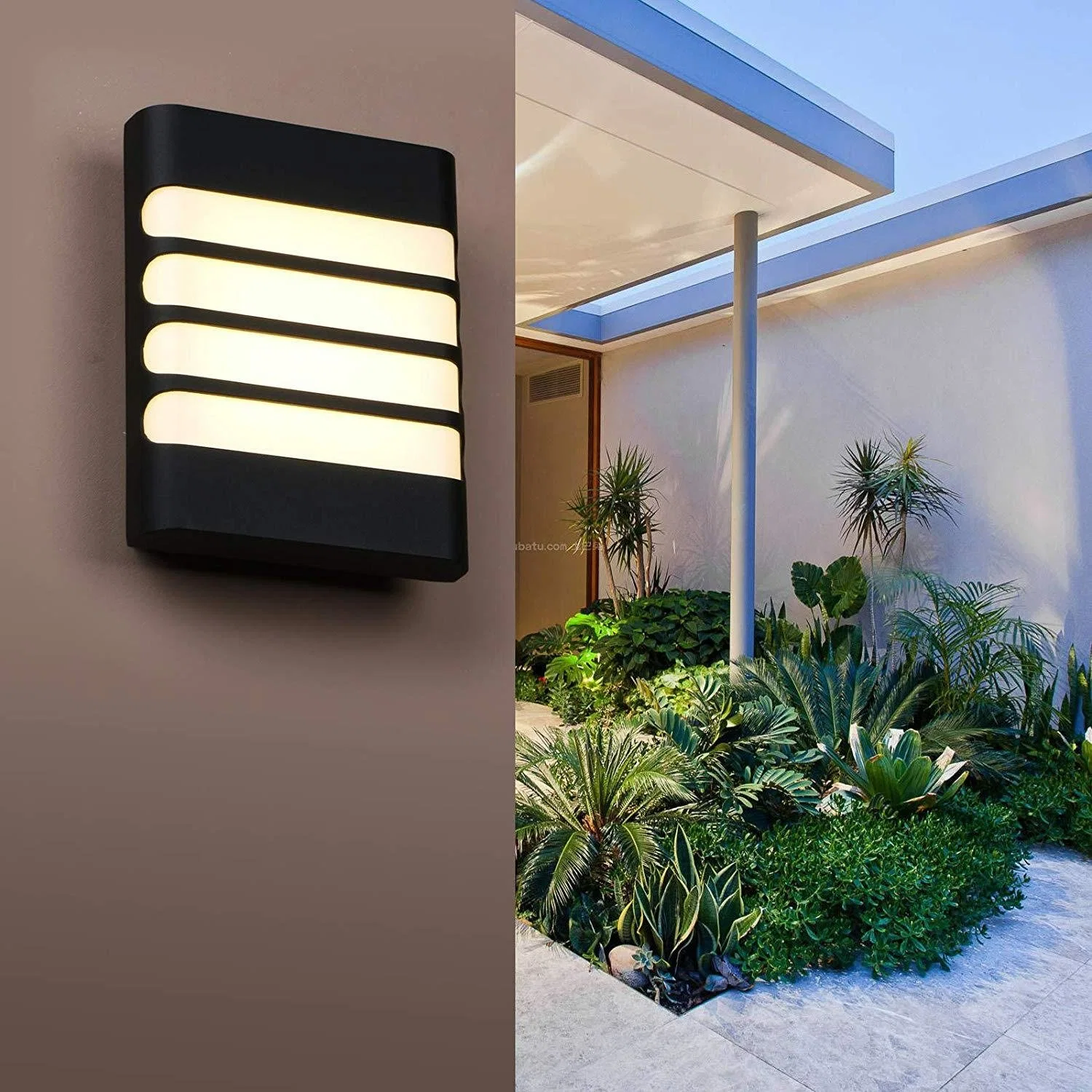 Décoration moderne et imperméable pour le jardin Home Night Light Down Wall Léger