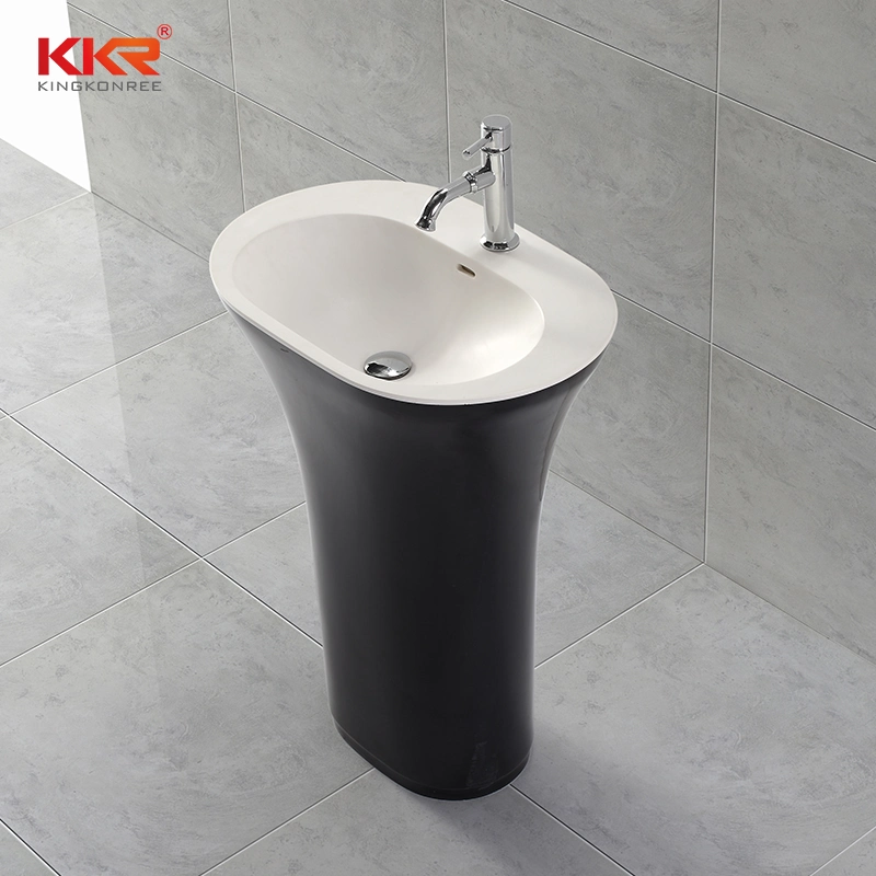 Luxury Solid Surface Freestanding Wash Basin for Bathroom