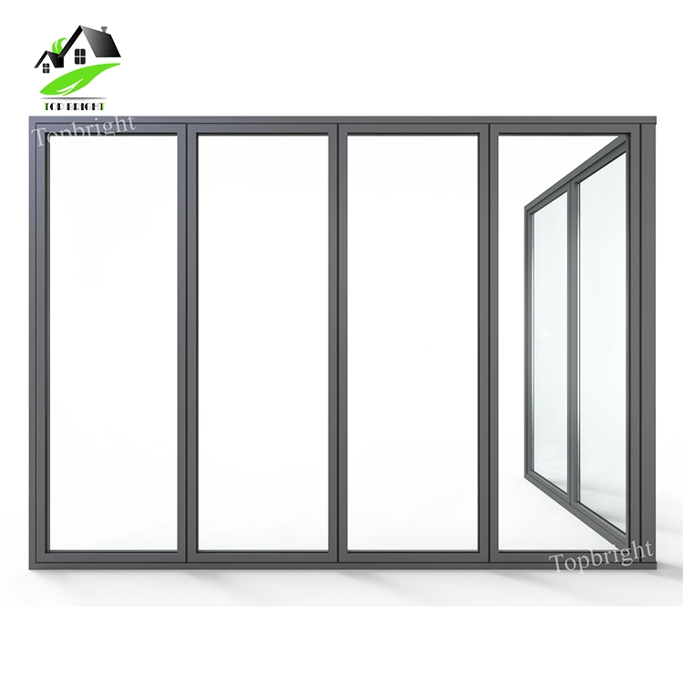 Tp50 Moderno Bi Fold Acordeón Exterior precio de las puertas de vidrio de aleación de aluminio Vertical plegables puertas plegables sistema deslizante Philippinese