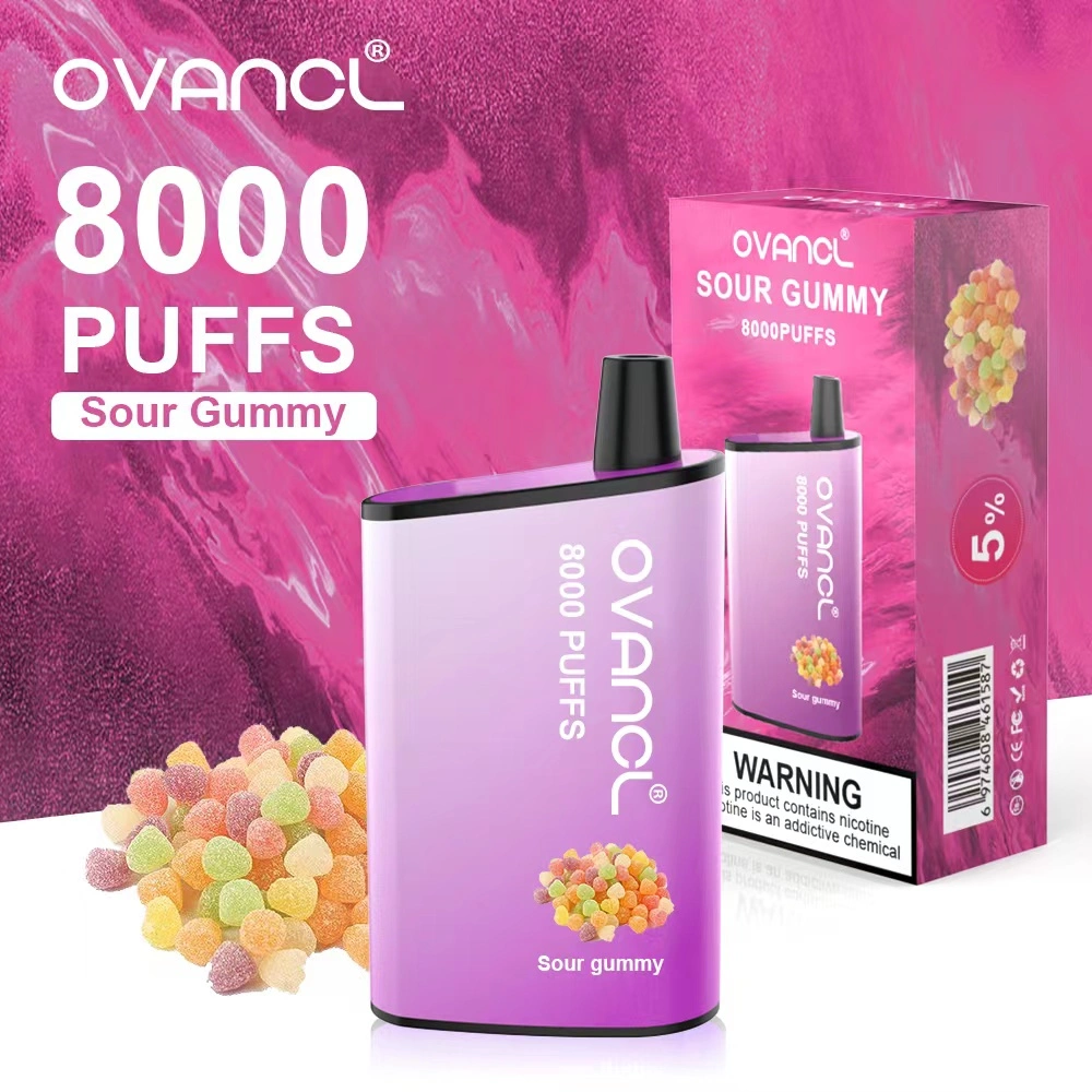 Ovancl 8000 Puffs Wholesale Factory E Cigarette Fruit Flavor Rechargeable Vape Pen Disposable Vape Pod Pen