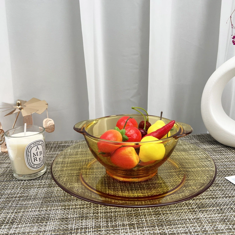 Glass Bowl and Plates Dinnerware Kitchenware Set