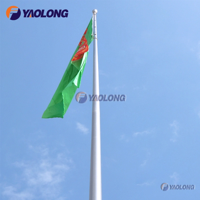 Commercial Grade 304 Polished Stainless Steel Giant Flagpole for Turkmenistan