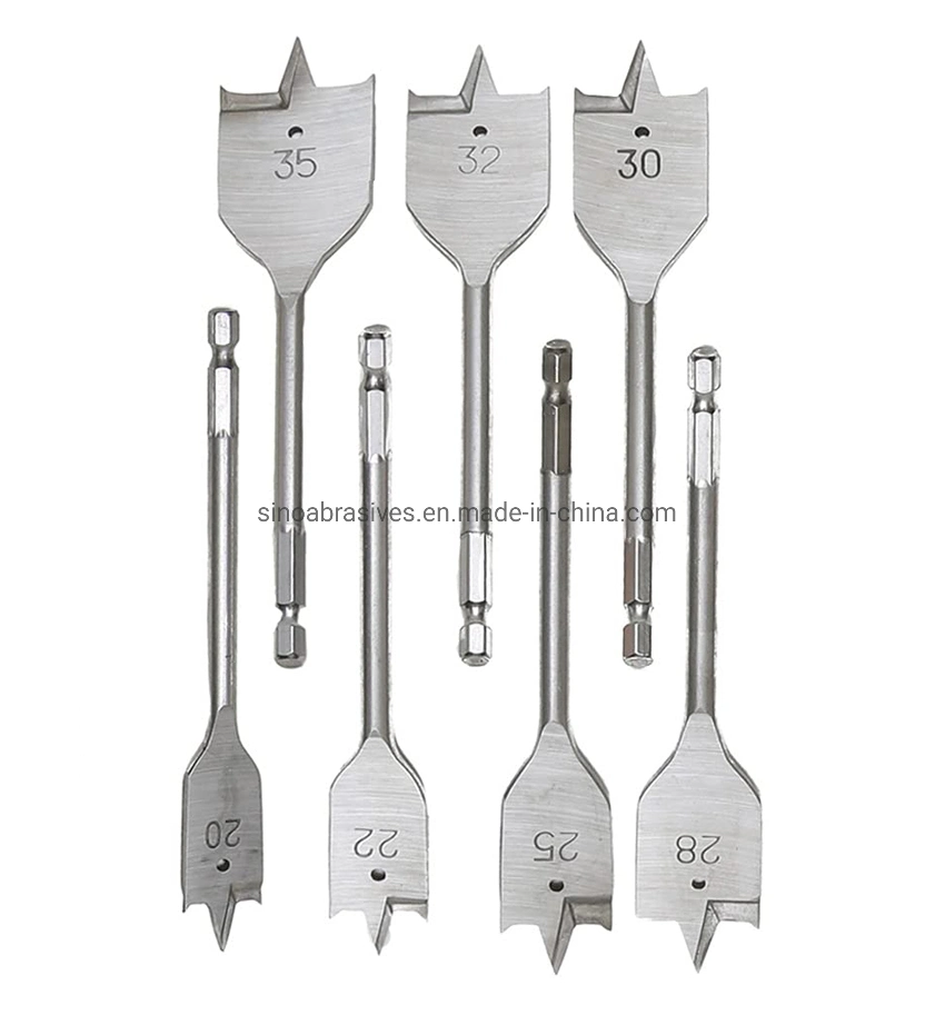 7 PCS Spade Drill Bits Set Flat Wood Bits