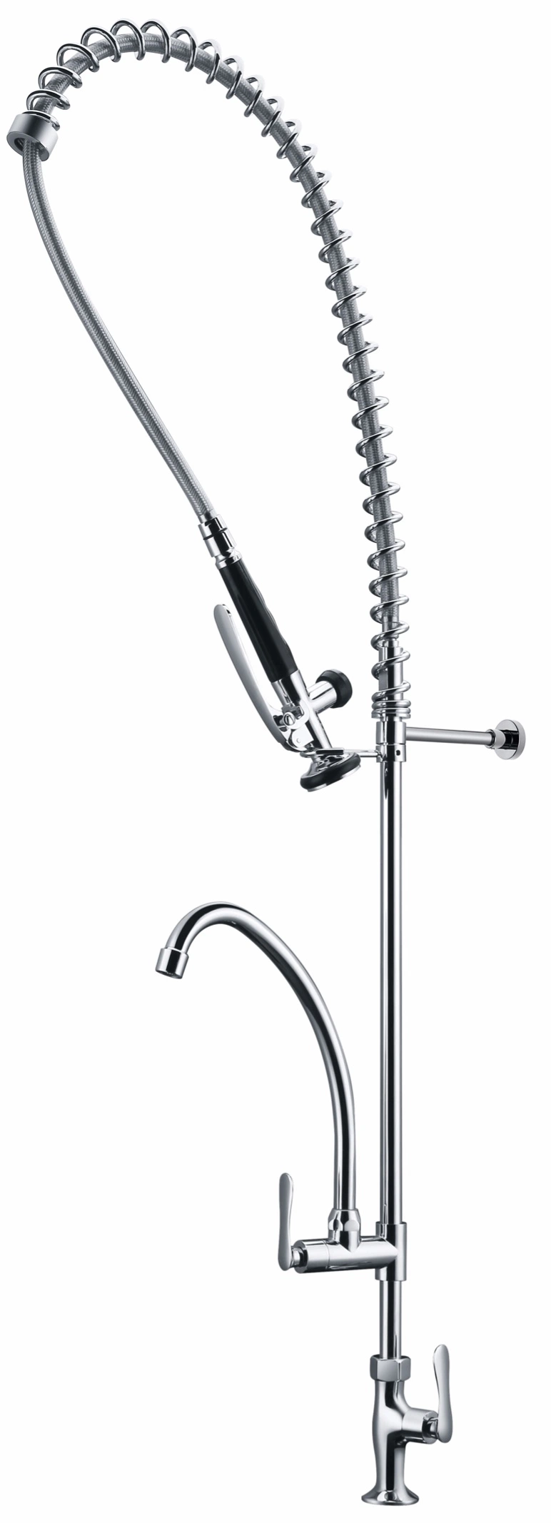 Landonbath Pre Rinse 47 Height Brass Material Hot and Cold High Kitchen Pre-Rinse Faucet with Swivel Spout