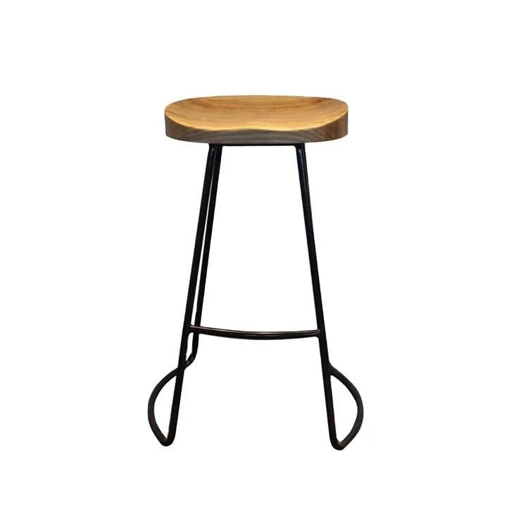 Modern Furniture Counter Height Wood Seat Bar Stool Bistro Cafe Kitchen Chair