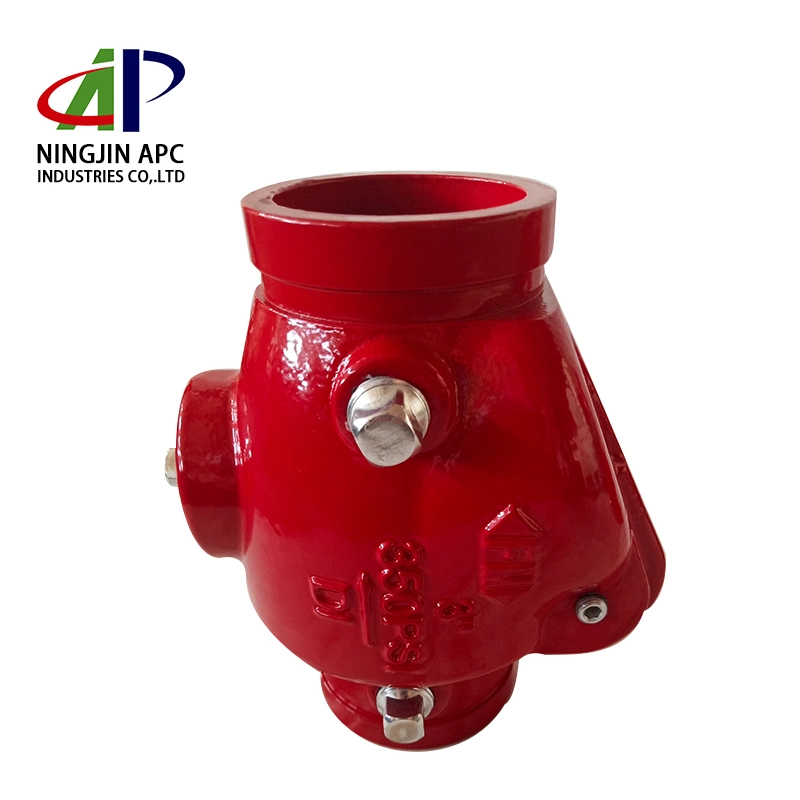 4'' DN100 Fire Fighting Equipment FM UL Approved 350psi Swing Check Valve with Grooved End