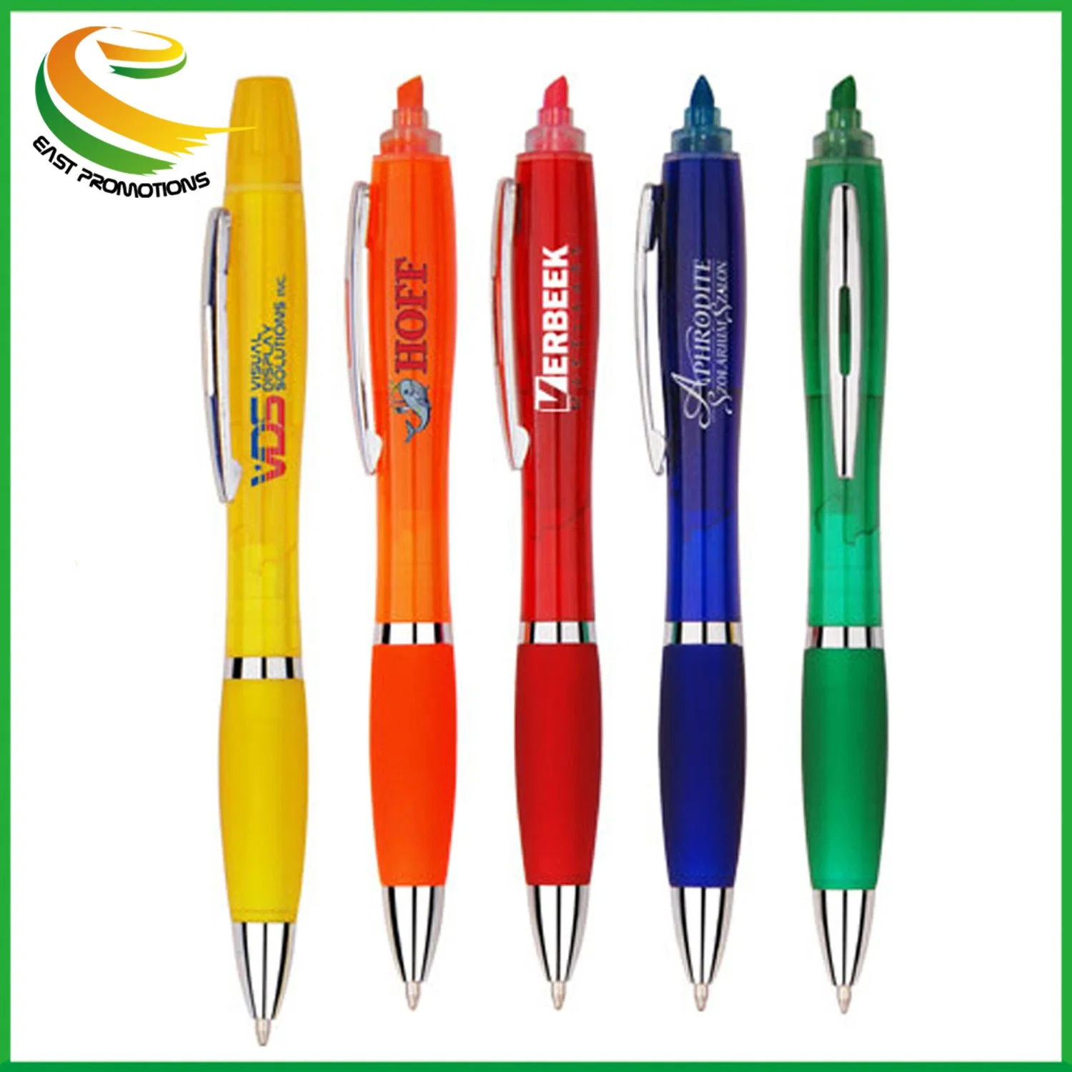Promotional Plastic Pen with Highlighter, Highlighter Ball Pen