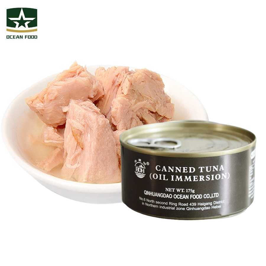 Convenient Fast 175g Seafood Oil Immersion Canned Tuna for Emergency Can