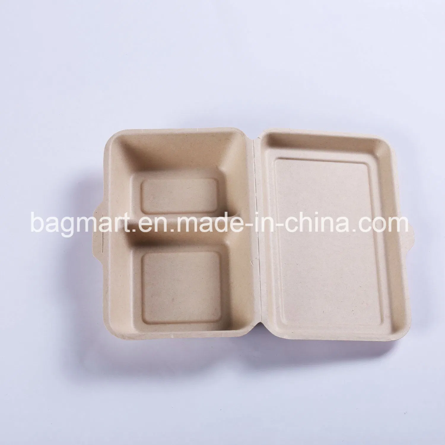 Bagasse Paper Dinner Box, Eco-Friendly, Biodegradable, Disposable Paper Tableware