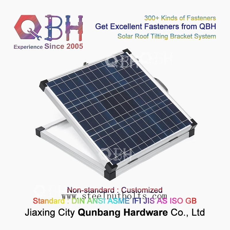 Qbh Customized All Kinds Aluminum Alloy Extrusion Guide Rail Solar Energy Roof Roofing Tilting Brackets for Photovoltaic PV Panel Solar Power