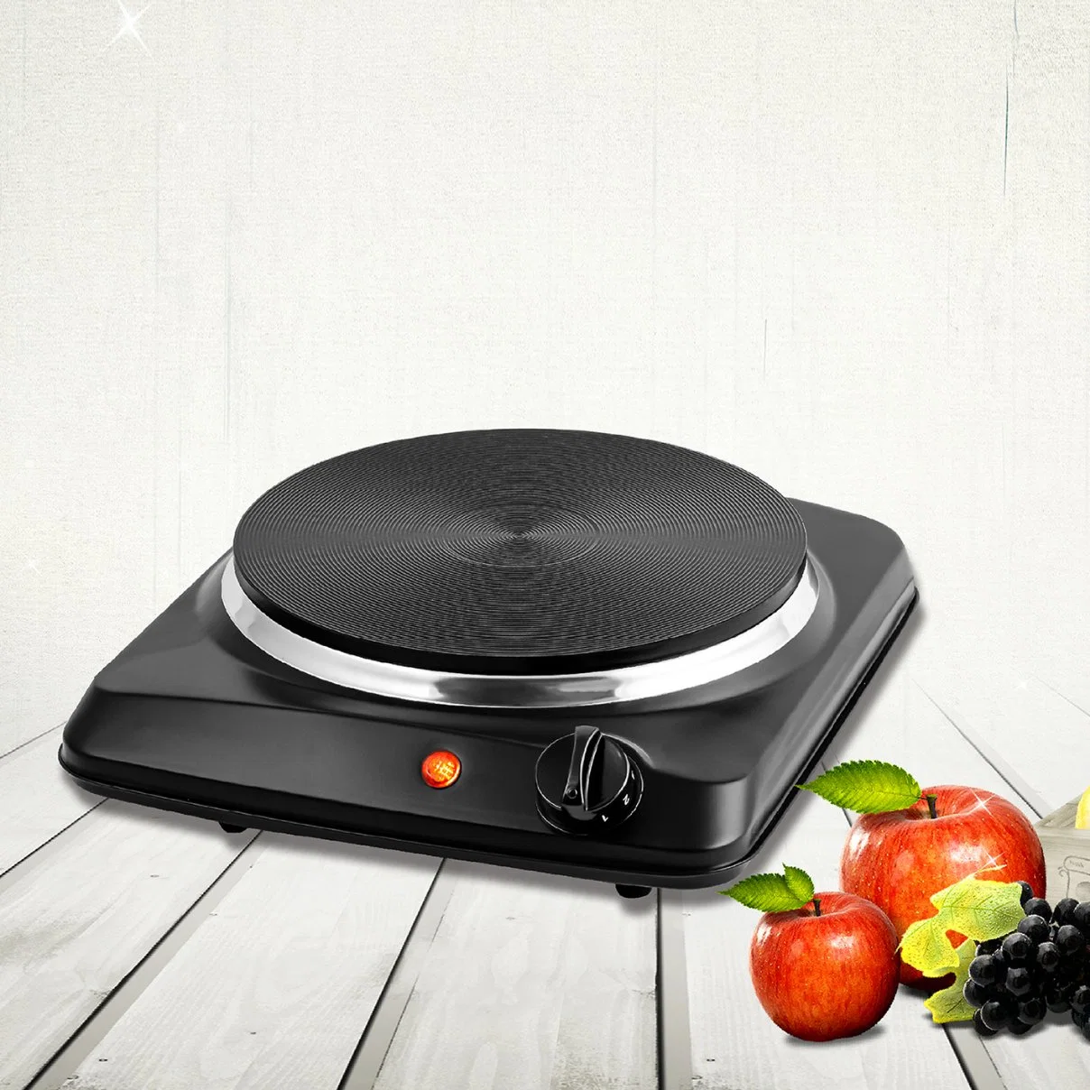 Black Color Electric Solid Hot Plate