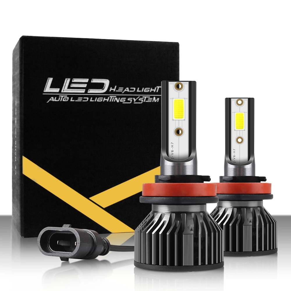 Haizg Autres Accessoires de Feux de Voiture S6 H1 H3 H7 H11 9005 9006 LED Ampoule de Phare LED H4 6500K Système d'Éclairage Automobile