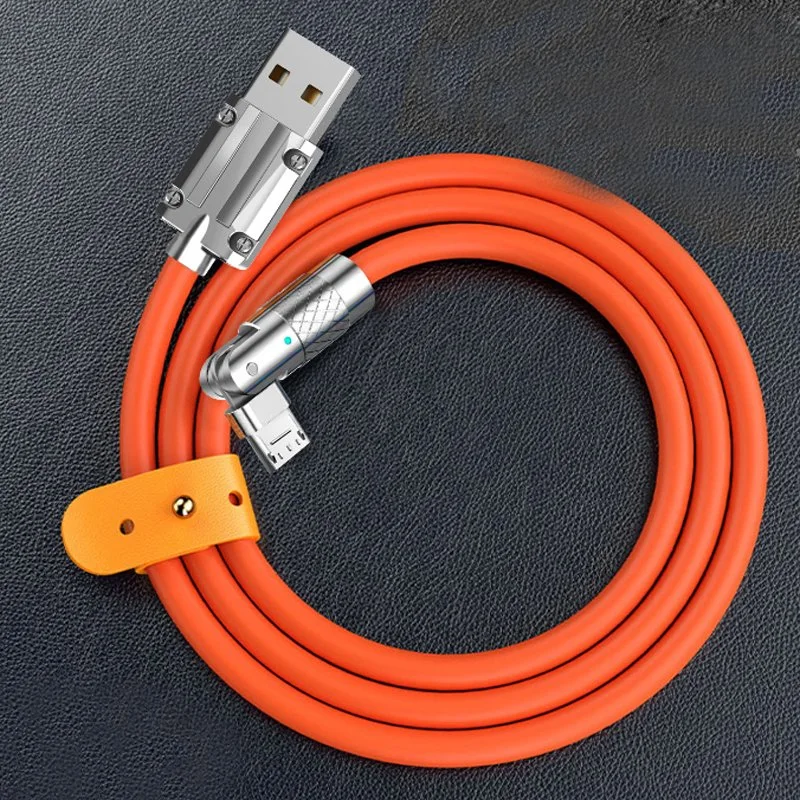 Rotate 180-Degree Aluminum Alloy 120W 6A Fast Charge Type C Cable