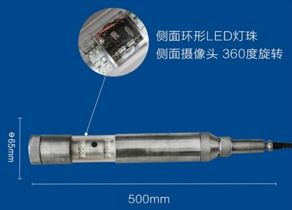 Pozo impermeable Submarino Video Inspección de tubos 73mm agua profunda única Cámara de perforación