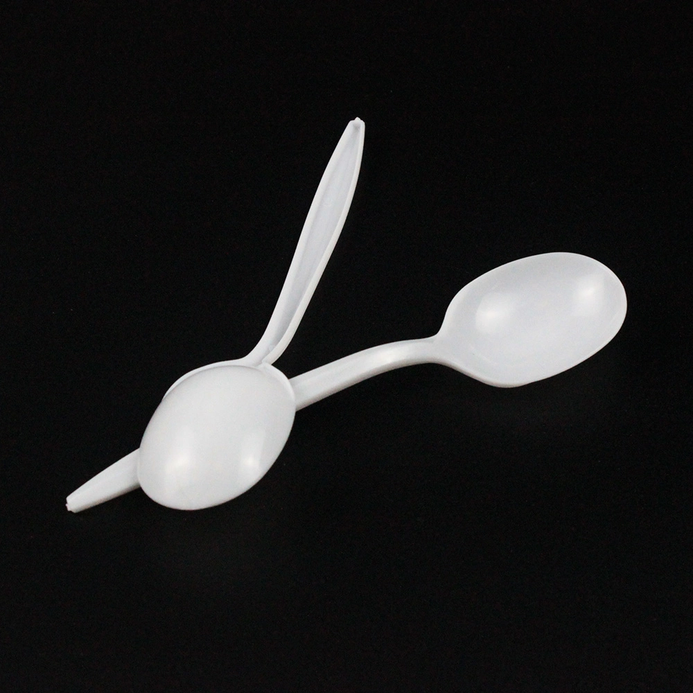 Disposable Plastic White Plastic Cutlery PP Soup Spoon Packing Bag for Dinner