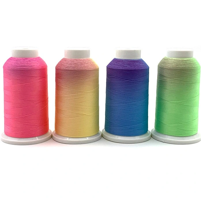 Beautiful DTY Polyester Photochromic Embroidery Thread for Embroidery 150d 300d