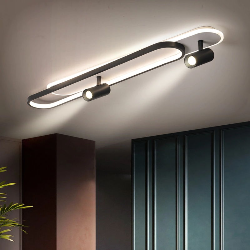 New Black Rectangle Aisle Ceiling Light with Spotlight Clothing Store Corridor Ceiling Light (WH-MA-239)