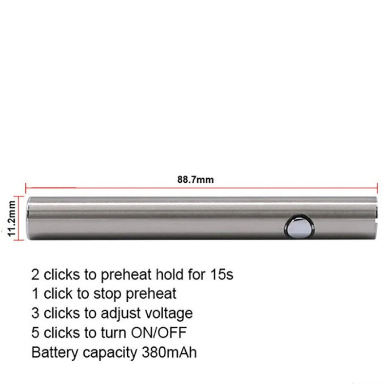 Gute Qualität 510 Gewinde Vape Batteriekartuschen Variable Spannung Vorwärmen Max. Akku