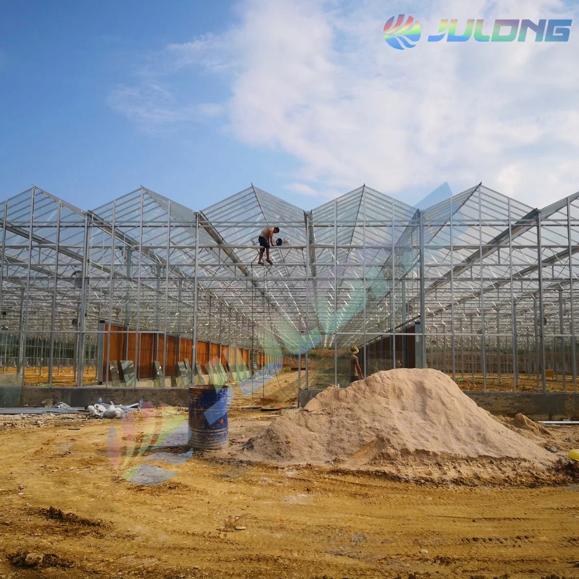 Good Quality Steel Frame Aluminum Material Greenhouse Glass Venlo Green House on Sale