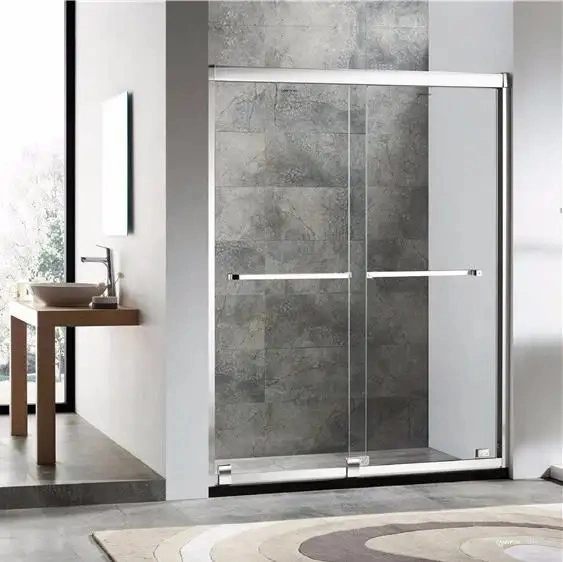 Shower Box with Two Handles Simple Design Tempered Glass